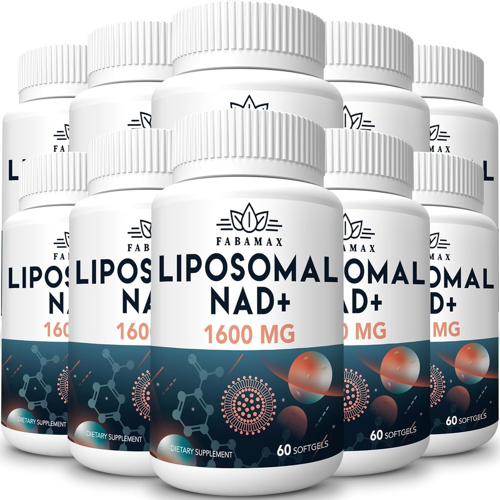 1600 mg Liposomal NAD Supplement, 98% Pure NAD+ Supplement, Superior Absorptie, Alternatief voor Nicotinamide Riboside of NADH voor Boost NAD+ voor Veroudering Verdediging, Energie, Duurzaamheid, 600 Softgels