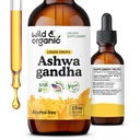 Wild & Organic Ashwagandha Liquid Drops - Calming Ashwagandha Root Extract for Relaxation - 1-maand supply - Herbal Supplements for Women and Men - Vegan, Sugar & Alcohol-Free Tinctuur - 2 fl oz