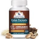 Cancer Sciences Colon Wellness Supplement, USDA Certified Organic Paddestoelen Extract, Extra Sterkte 1.500 mg, Hoge Potentie 40% Beta-Glucans, Immune, Gut & Digestief, Colon Reiniging & Detox, 120 Caps