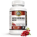 Berberine HCL 1200mg Premium, Ultra Hoge Zuiverheid, Pure 60 Capsules - Berberine Supplement, Ondersteunt Immune System, Berberine Plus Verbeterd met Bitter Meloen Fruit & Banaba Leaf Extract