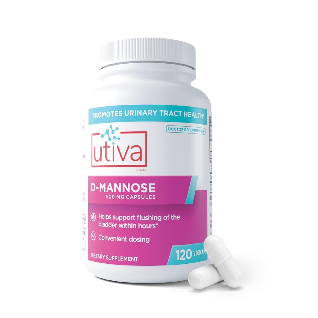 Szio+ Utiva D-Mannose 500mg Capsules 