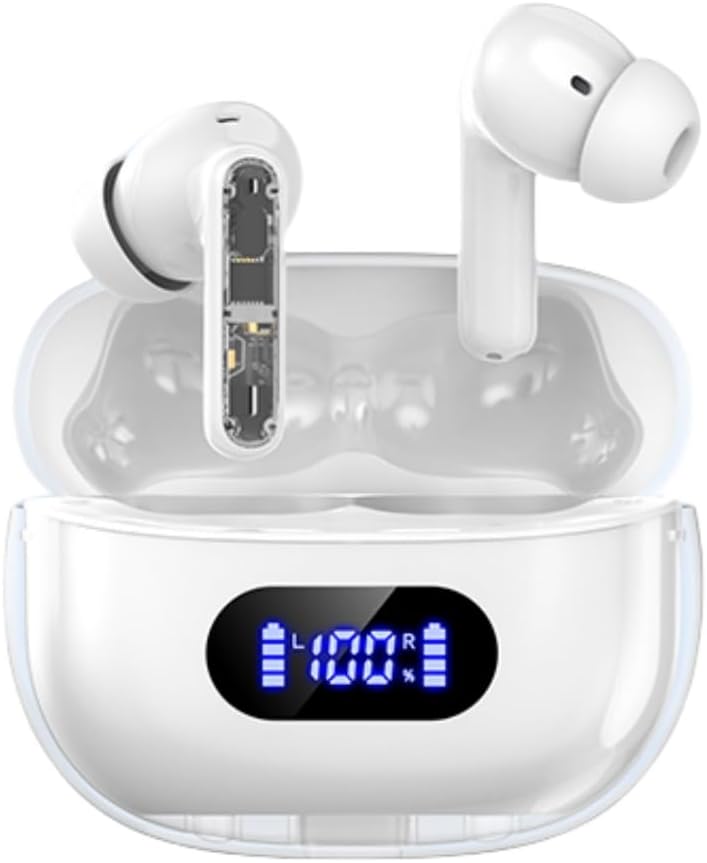 Ecouteurs sans fil P1 PRO, Casques d'écoute Bluetooth sans fil avec Buds d'oreille Mics d'appel clair, Confortable, IPX7 Waterproof Longue durée de vie de la batterie, 30H Playtime for Sports Workout