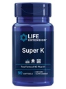 Life Extension Super K, Vitamin K Supplement, 2000 Mcg Vitamin K and 1180 Mcg Vitamin K2, Heart Health, Once-Daily, 90 Softgels