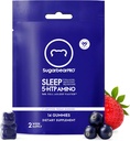 SugarBearPro Sleep Gummy 14 Day Supply, Extra Strength Melatonine 6mg, voor mannen & vrouwen, Vegan Vitamine B6, L-Theanine, 5 HTP, Valeriaan, Slaaphulp voor volwassenen & tieners, Gecertificeerde Kosher