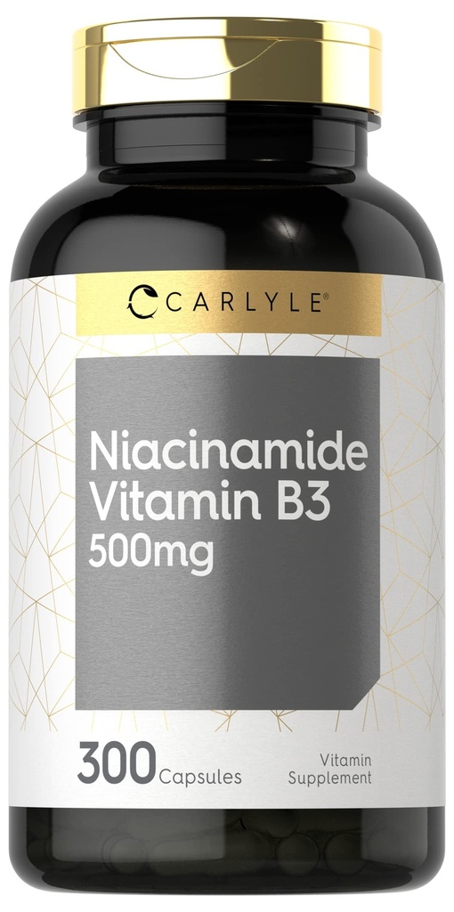 Carlyle Niacinamide 500 mg Capsules 300 Tellen Vitamine B3