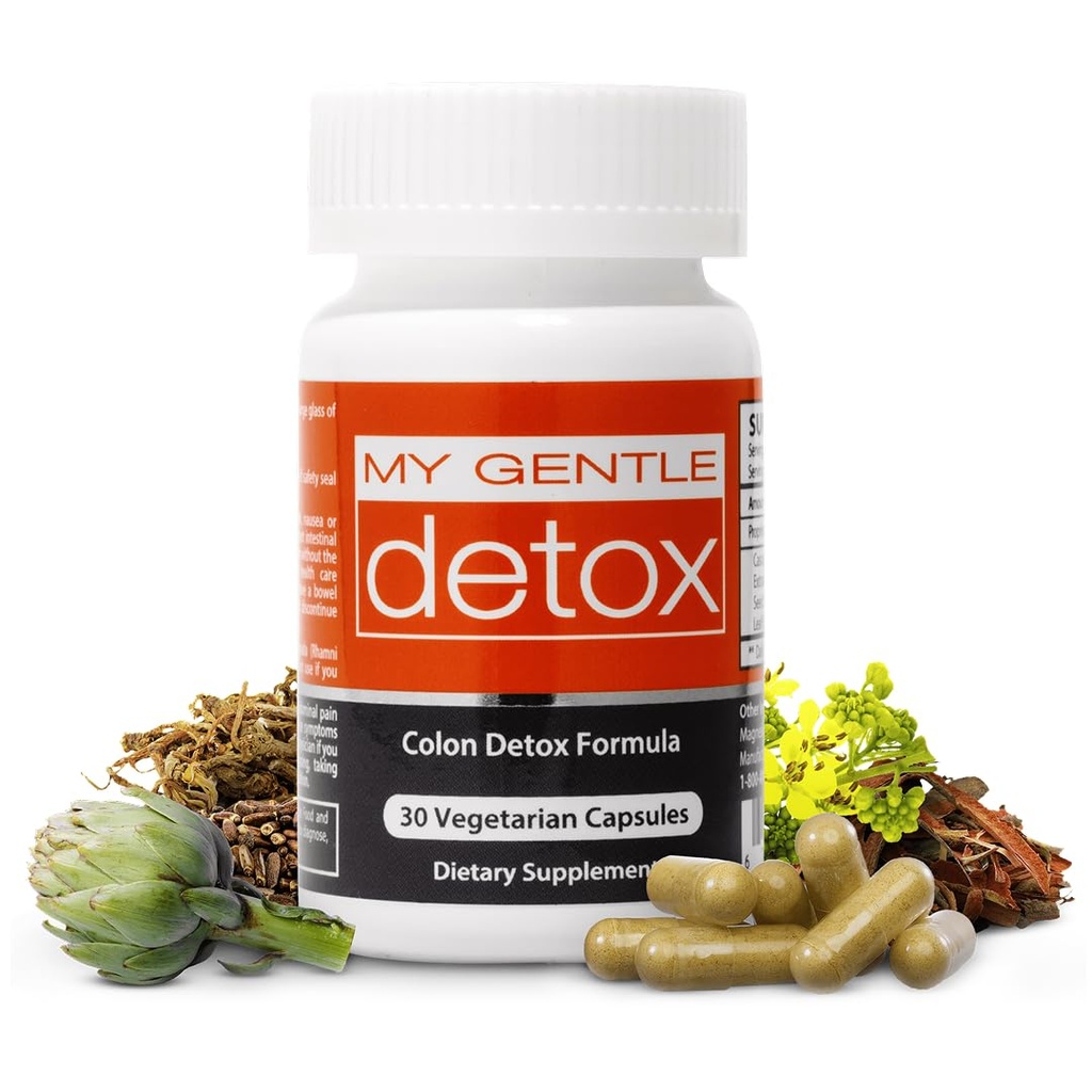 Kruiden Nitro My Gentle Detox - Voorzichtige constipatie verlichting voor vrouwen en mannen - Take at Night, Poop Next Day - 100% Natural Colon Detox Supplement voor minder opgeblazen, gas, ongemak (30 Ct)