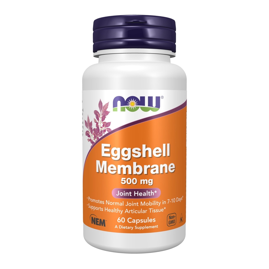 MAINTENANT compléments alimentaires, membrane de coquille d'oeuf (une matrice biologique unique composée de constituants articulaires majeurs) 500 mg, 60 gélules