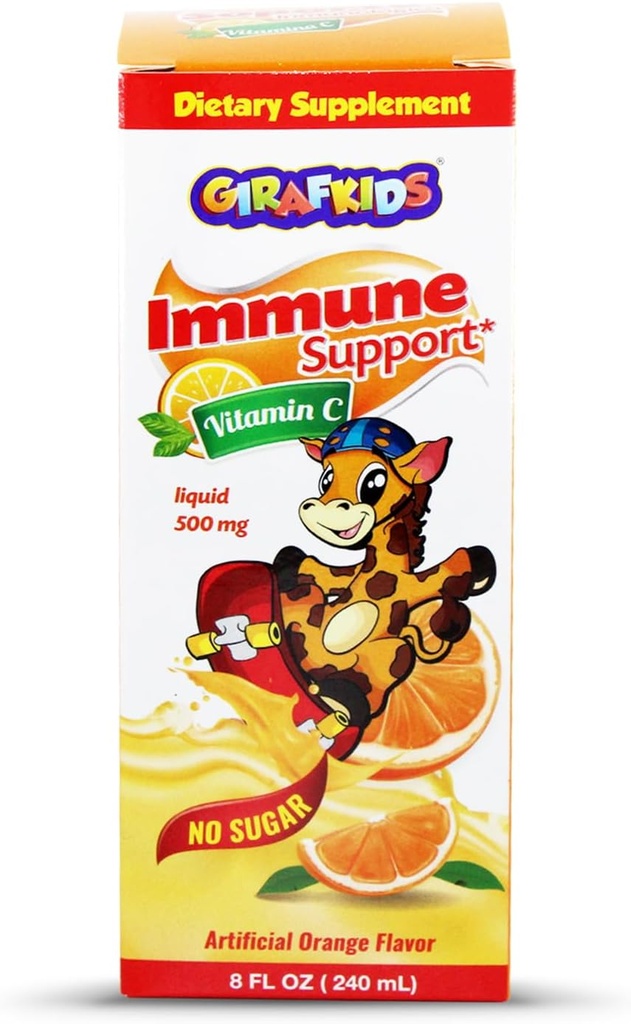 GirafKids Liquid Vitamin C for Kids Ages 4+ 