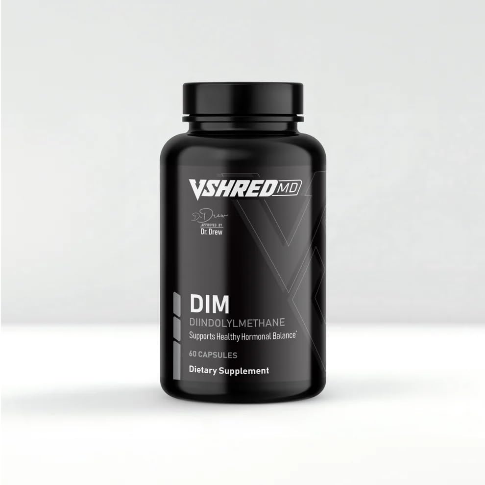 V Shred MD DIM – Dr. Drew Approved Hormone Balance Supplement – Formulated Diindolylmethane for Estrogen Metabolism, Vitality & Healthy Aging – 60 Capsules