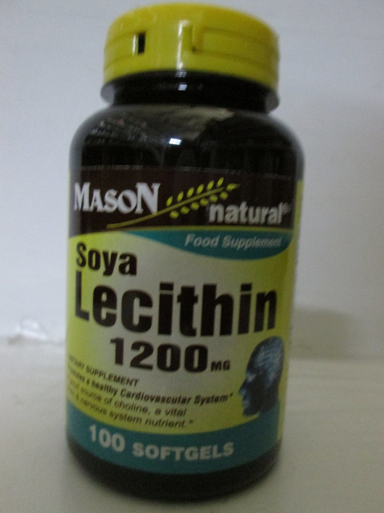 MASON NATUURLIJKE Lecithin 1200 mg - Gezond hart- en vaatstelsel, bevordert lever en reproductieve gezondheid, 100 Softgels