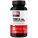 Force Factor TUDCA Lever Ondersteuning Supplement, Krachtige Bile Zout voor Gallblader Gezondheid en Lever Gezondheid, Tauurourso deoxycholzuur, klinische dosis, Vegan Vriendelijk, Niet-GMO, 60 plantaardige capsules