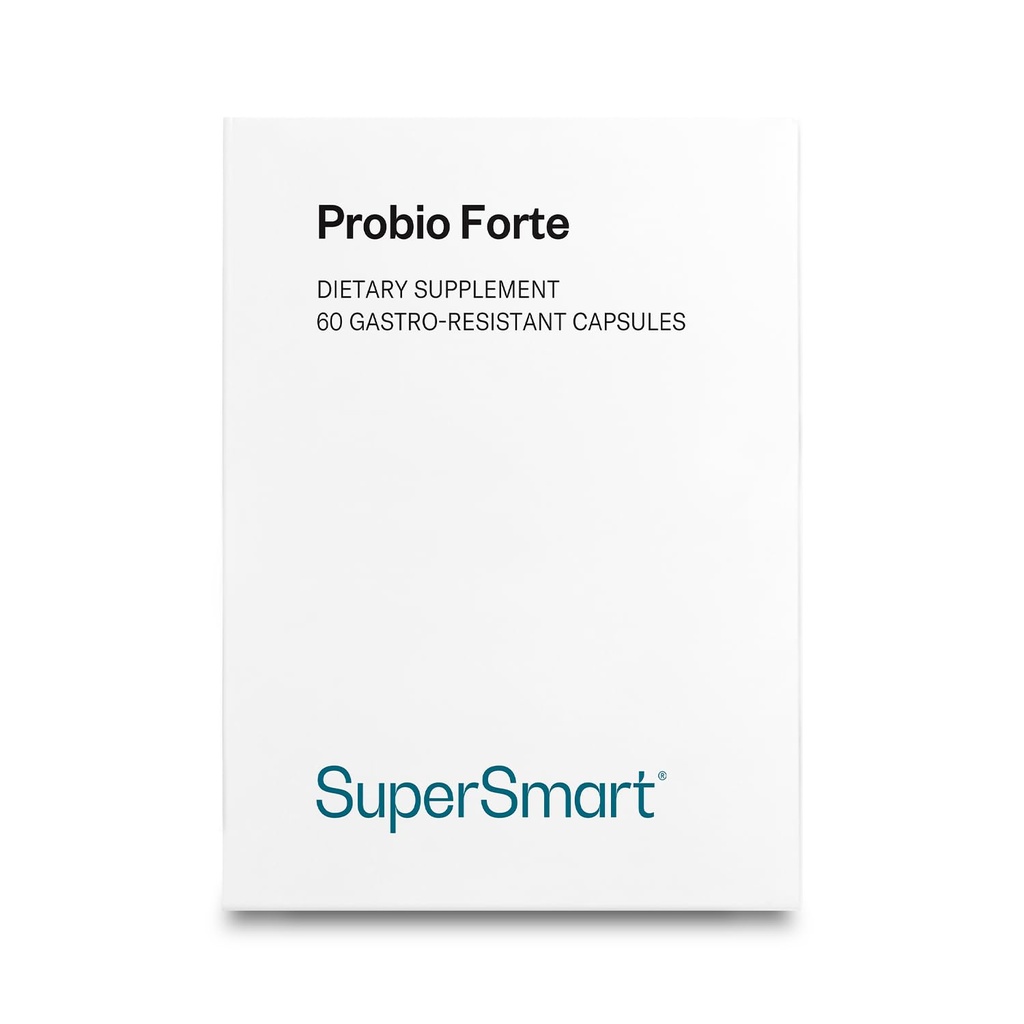 Supersmart - Probio Forte 8 Billion CFU per Capsule (Advanced Formula) - Daily Probiotics Supplement for Women & Men | Non-GMO & Gluten-Free - 60 DR Caps
