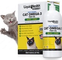Liquid Health Huisdieren Wild Caught Omega 3 Visolie voor Katten - Liquid Omega 3 Supplement voor Katten met EPA+DPA+DHA - Reduce Jeuken, Ondersteuning Joint, Immuniteit, Hersenen, Hart Gezondheid - Made in The USA (8 oz)