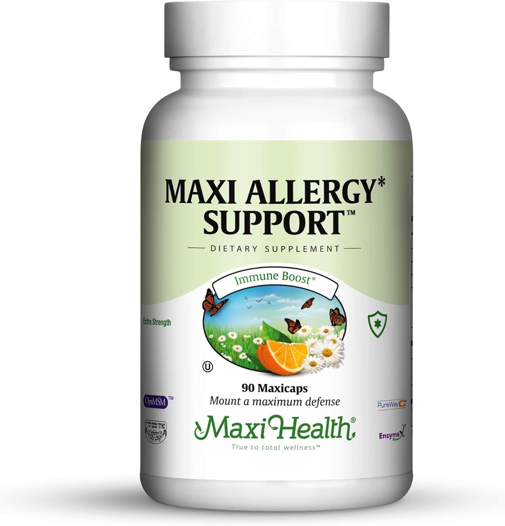 Maxi Health Allergie Ondersteuning Vitamine C met MSM Sinus & Nasal Health, 90 Tel.