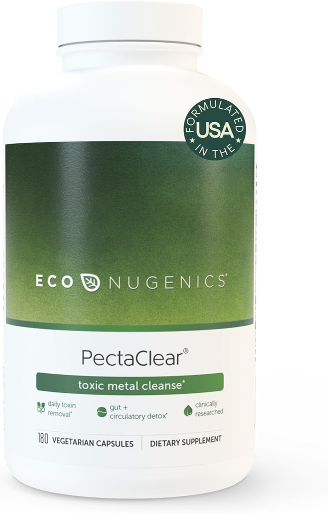 EcoNugenics PectaClear Detox Supplement for Toxic Metal Cleanse 