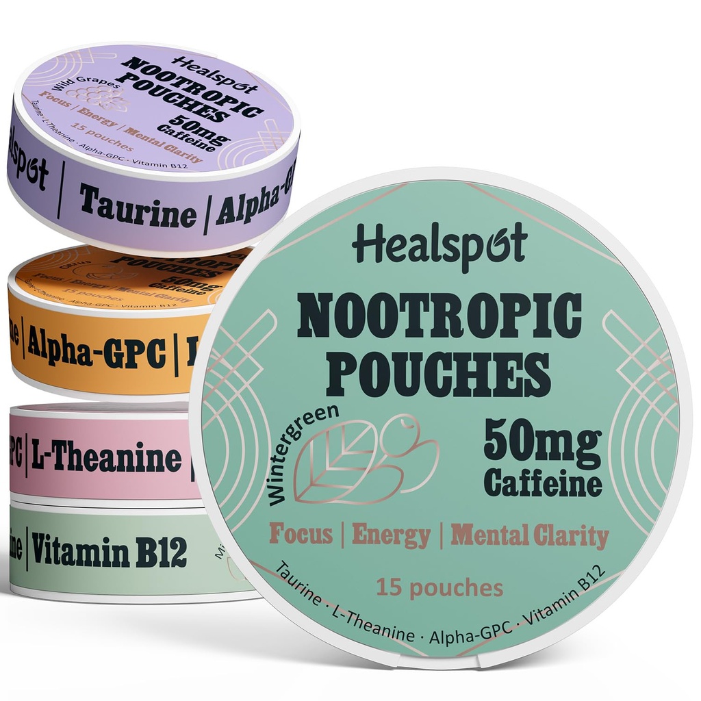 Nootrope Cafeïne zakjes, energie zakjes met 50mg Cafeïne 