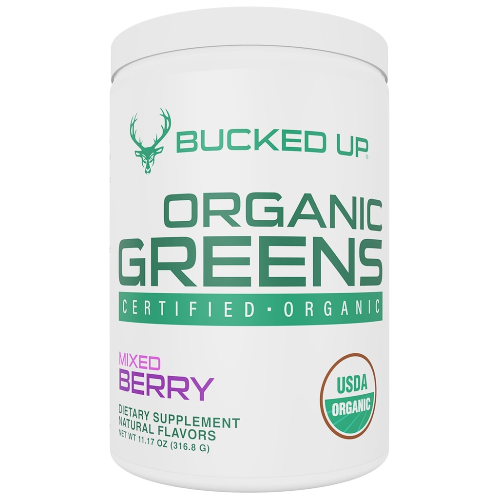 Greens Superfood Powder Mixed Berry 8 Meest Essential Mixed Greens Gecertificeerd 100% Organisch 