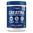 Orgain Creatine Monohydraat Micronized Powder, 100 Servings, Unflavored, Ondersteunt Spiergroei, Post Workout Herstel en Hersengezondheid, Geen kunstmatige additieven, voor mannen en vrouwen (Verpakking mei Vary)