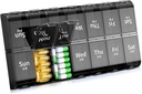 XL Large Weekly Pillen Organisator 2 keer per dag, Extra grote 7 dagen pil Box Am Pm, Dagelijkse Pillen Case Medicine Organisator met 14 afdelingen, Dag Nacht Pillen Container voor Visolie, Vitamine, Supplement