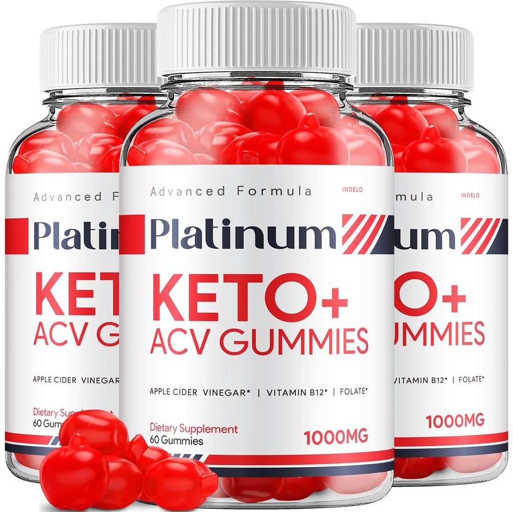 (3 Pack) Gummies Platinum Keto ACV - Formule avancée Platinum Keto Plus ACV Gummies vinaigre de cidre de pomme Vinegar Platinum ACV Gummies Dietary Supplément Avis Hommes Femmes (180 Gummies)