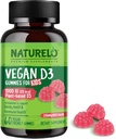 NATURELO Vegan D3 Gummies for Kids - 1000 IE Vitamine D3 - Plant-based Whole Food Supplement for Children 4 and Older - 60 Vegan-Friendly Gummies