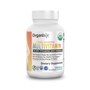 Organix Vegan Multivitamine voor vrouwen en mannen, met vitamine C, D3, vitamine B complex, probiotica, biologische groenten en fruit, ondersteunt spijsvertering, Gut Health, Immune Support, 90 Gel Capsules