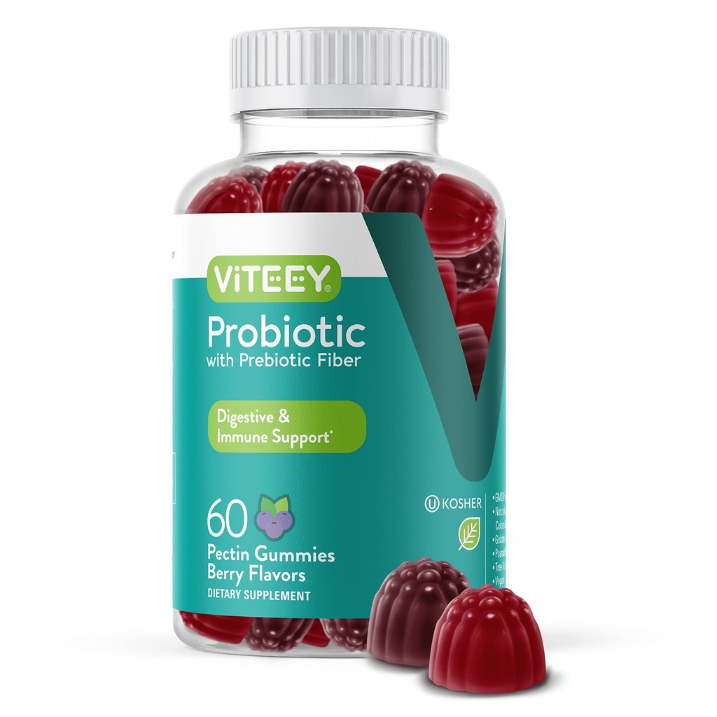 Viteey Probiotic Gummies with Prebiotics 