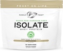 Muscle Feast Grass-Fed Wei Proteïne Isolaat, Alle Natuurlijke Hormone Gratis Pasture Verhoogd, Wei Isolaat Proteïne Poeder voor Mannen en Vrouwen, Schoon, Glutenvrij, Heerlijk Isolaat Proteïne - Cappuccino, 2lb