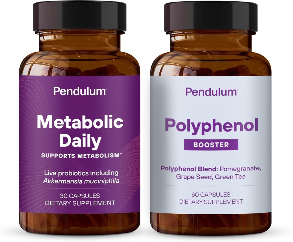Pendulum Metabolic Daily & Polyfenol Booster Bundle - Eigen Akkermansia Probiotic Supplement Blend for Improvement Metabolisme & Cardio Health