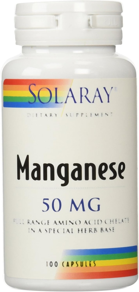 Solaray Mangaan Supplement, 50 mg, 100 Tel.