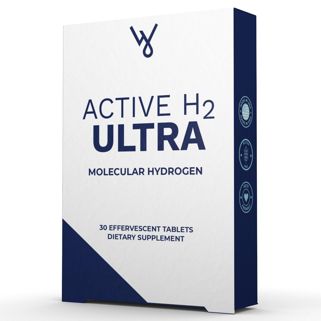 Active H2 Ultra+ Hydrogen Water Tablet - Optimize Health, Support Immunity, and Balance Antioxidants with Benefits of Molecular Hydrogen 30 Servings