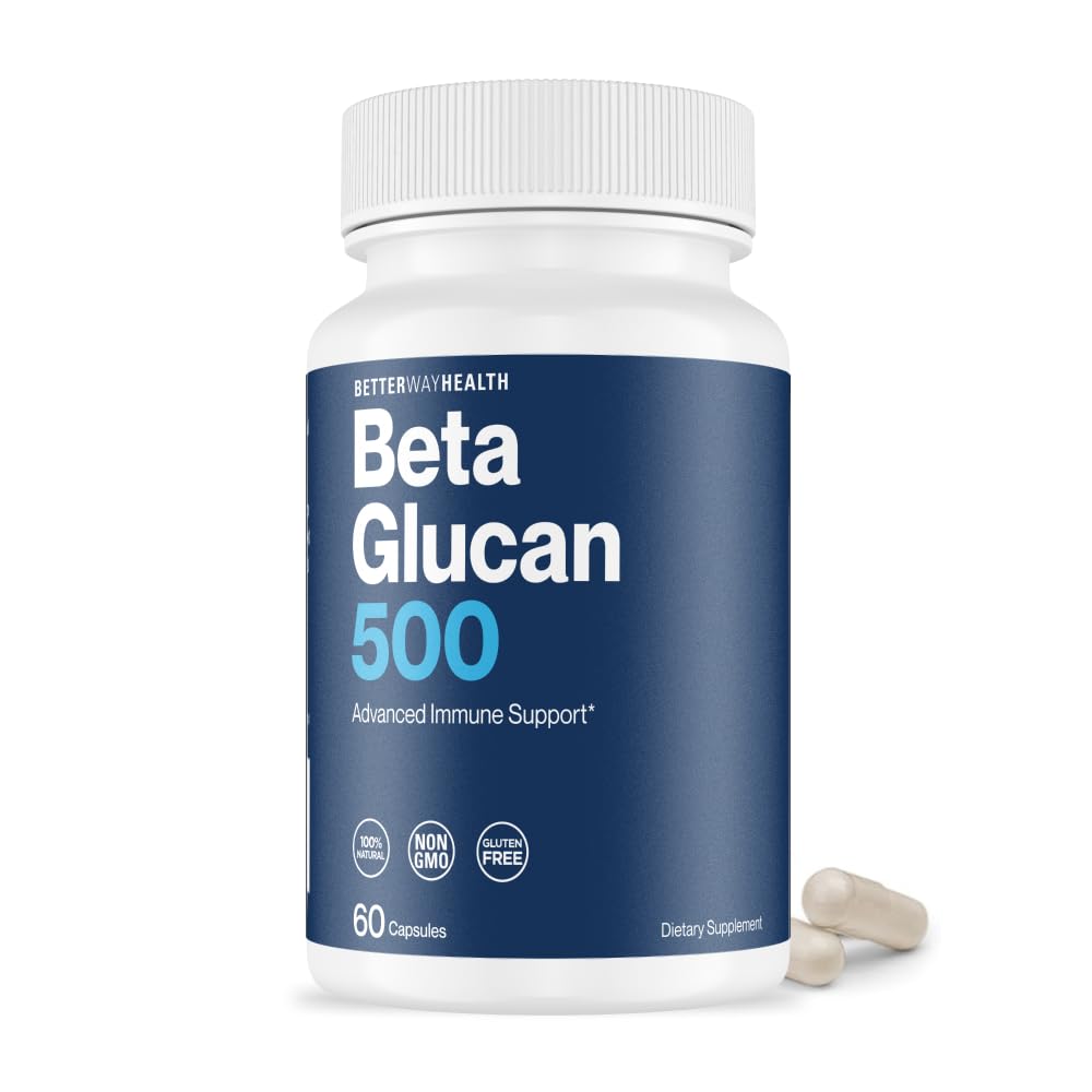 Better Way HealthTM - Advanced Immune Readiness - Highly Purified 1,3/1,6 Beta Glucan 500 - Klinisch geteste Immune Defense - 500mg/60 Capsules (Pack of 1)
