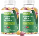 VITEEY Magnesium Gummies voor volwassenen - 170mg magnesium centrifuge Gummy voor rust, slaap, nerve en spierfunctie ondersteuning - Veganist, Glutenvrij - 120 Tel.