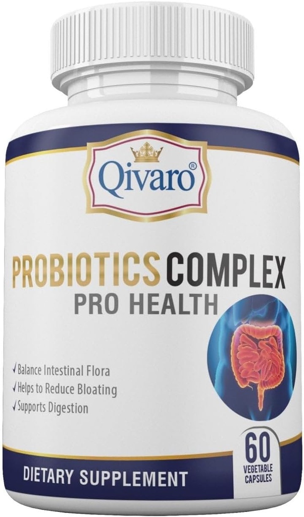 Probiotic Complex Pro Health - Digestive Balance and Immune Support - Natural and Organic Supplement - Daily Probiotic Support - Vegan and Non-GMO - Made in USA 60 Capsule