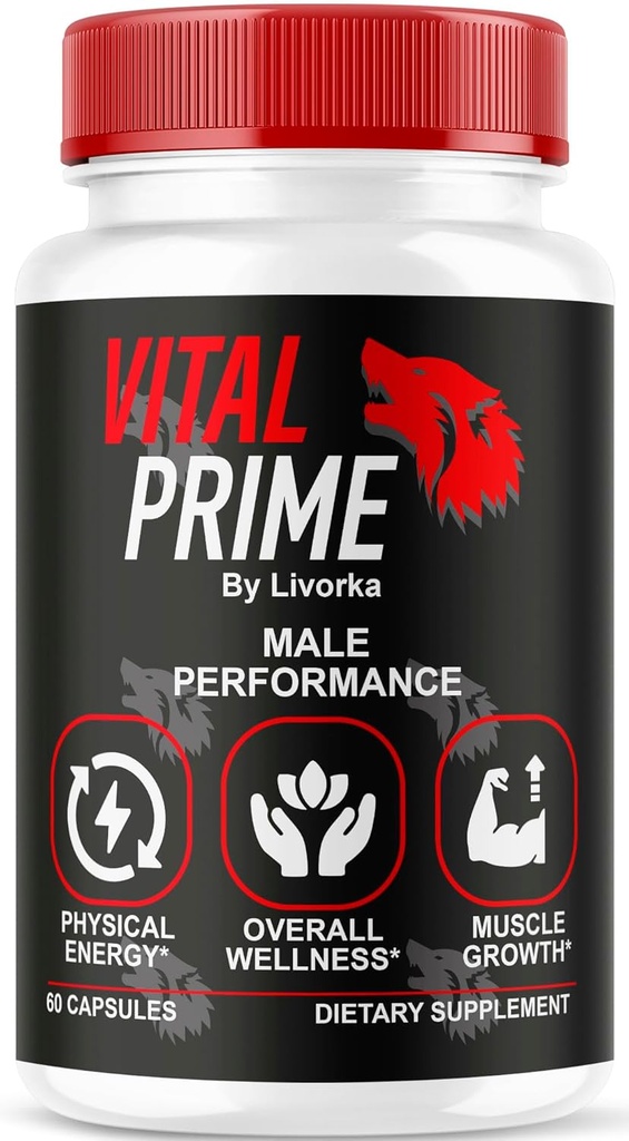 LIVORKA Vital Prime, geavanceerde formule voor mannen mannelijke prestaties, supplement ondersteuning capsules - 1 maand levering