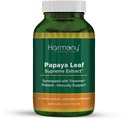 Harmony Nutraceuticals Papaya Leaf Supreme Extract Hoogste Potentie Maximale Bioactiviteit Biologische Dr. Gumman's Klinische Grade 120 Vegan Capsules Synergiseerd met Triperine