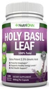 Holy Basil Leaf Capsules - 500mg - 2,5% Ursolic Acid - 120 Vegan Capsules - Real Tulsi Extract Supplement - Positive Mindset - Adaptogenic & Ayurvedic Herb