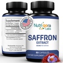 Saffron Supplements – 60 Vegan Capsules | 88.5 mg Saffron Extract per Serving | Non-GMO, Plant-Based Formula | Safron Supports Mood Balance, Emotional Well-Being & Eye Health