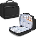 Damero Pillen Flessen Organisator, Medicijn Flessen Opslag Bag Medicatie Travel dragen geval voor pil Organisator, Vitaminen, Medische Supplementen, Zwart, Patent ontwerp