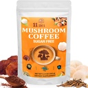 Paddestoelen Koffie - Paddestoelen Biologische met 11 Superfood Paddenstoelen, Inclusief Lion's Mane, Reishi, Chaga, Cordyceps en Adaptogenen, Paddestoelen Supplement voor energie, Focus, Geheugen en Immuniteit - 5.3oz