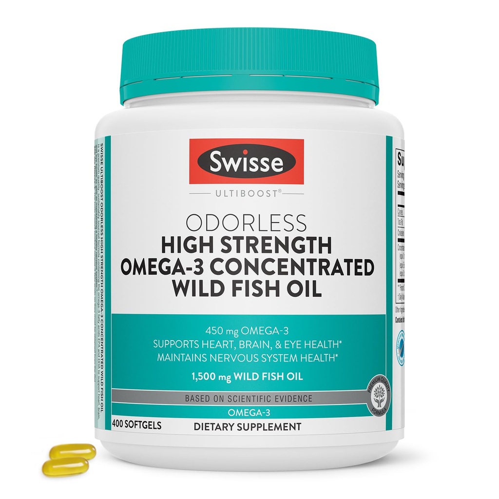 Zwitserse Wild Fish Oil Omega 3 Supplementen voor vrouwen en mannen 