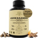 Biologische Ashwagandha Root & Irish Sea Moss 3600 mg Ashwagandha Supplement met Zwarte Zaadolie, & Burdock Root 