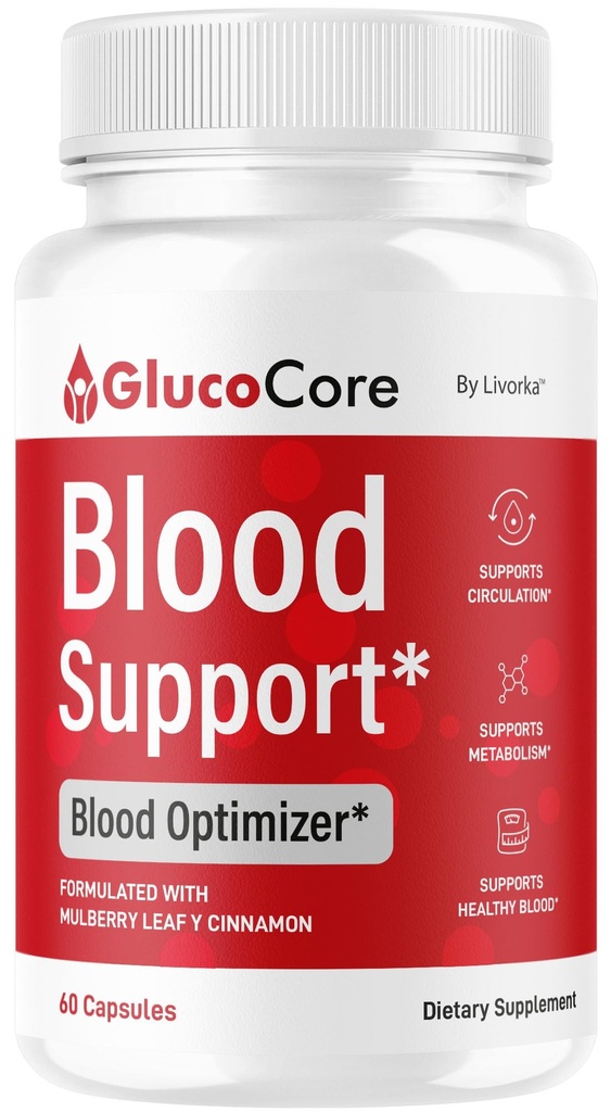 GlucoCore Capsules - Official GlucoCore Blood Health Support Premium Pills Advanced Formula Supplement, Natural Vitamins for Overall Health & Wellness, 60 Capsules for 1 Month