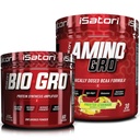 iSatori Bio-GRO Protein Synthesis Amplifier - Unflavored (60 Servers) & iSatori Amino-GRO BCAA Powder - Frosted Limonade (30 Servers)