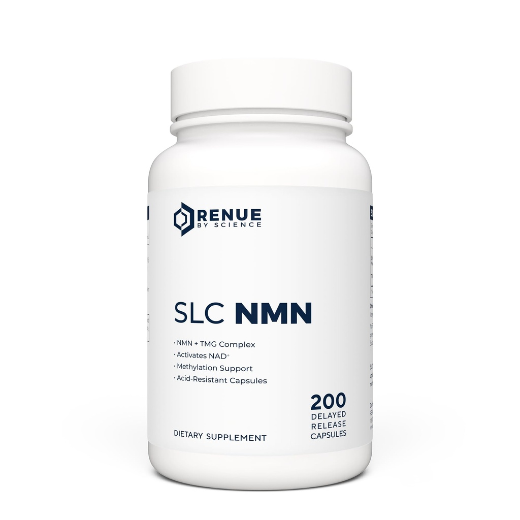 Renue By Science NMN Supplement | 200 SLC Enteric Capsules - 250mg Nicotinamide Mononucleotide per Serving | Delayed Release for Increased Absorption | Manufactured in the USA