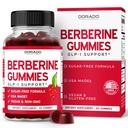 Gommies berbères avec cannelle Ceylan (1,200mg) Supplément de cannelle Berberine Ceylan Premium sans sucre pour les adultes - Tiers-parties testées, non-OGM et fabriqués aux États-Unis - 60 Gommies à croquer