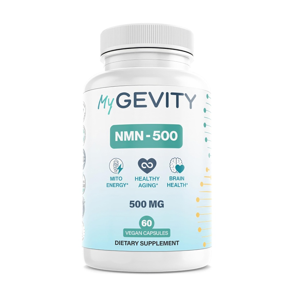 NMN 500mg – 99%+ Purity Verified, Physician Formulated Nicotinamide Mononucleotide for NAD+ Support & Healthy Aging – Vegan, Non-GMO, No Seed Oils, cGMP Made in USA – 60 Capsules