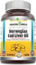Verbazingwekkende Omega Norwegian Cod Liver Oil (Omega-3, EPA/DHA) Supplement 