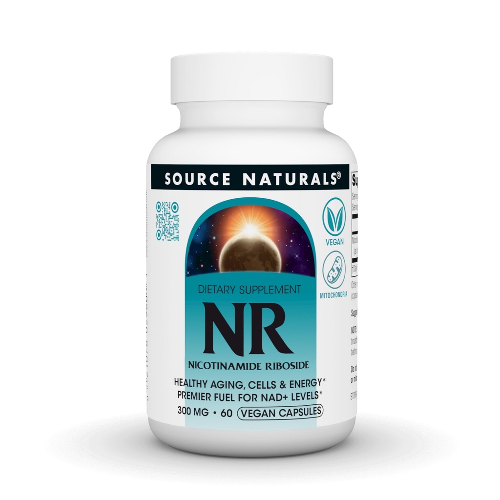 Source Naturals NR, Nicotinamide Riboside, 300 mg - 60 Vegan Capsules