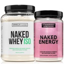 NAKED Vanilla Whey Isolate Protein Powder (24 Servings) Strawberry Lemonade Energy Pre Workout (30 Servings) – Grass-Fed; Non-GMO; Gluten Free; Soy Free; Vegan Friendly